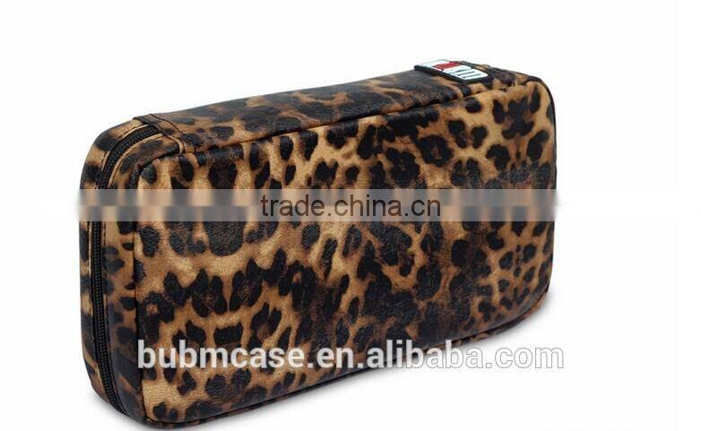 64 Capacity Leopard Grain PU Leather Cover CD DVD Bag CD DVD Storage Bag CD-ROM Package Car Disc Package