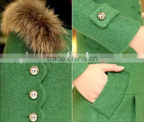 2015 Autumn Winter Warm Elegant Coat Fur Collar OEM Price Sexy Beautiful Latest Coat Designs For Women