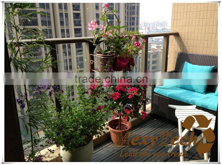 outdoor wood plastic composite garden pergola flooring