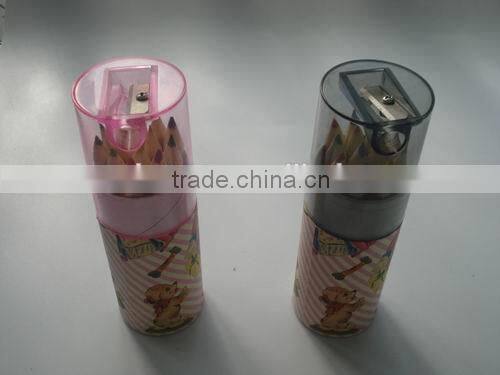 2015 Newest!!!! 12pcs sharpener natural wooden color pencil