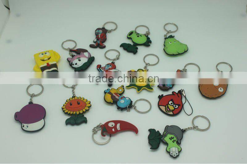 high quality silicone custom key chain
