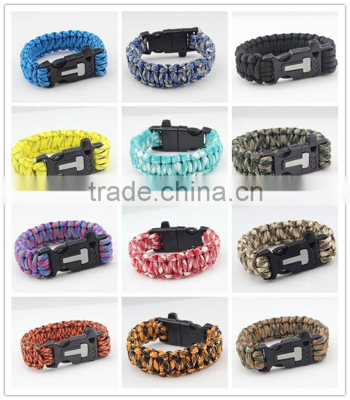 Bracelet survival kit band buckles paracord buckle with logo for paracord bracelet