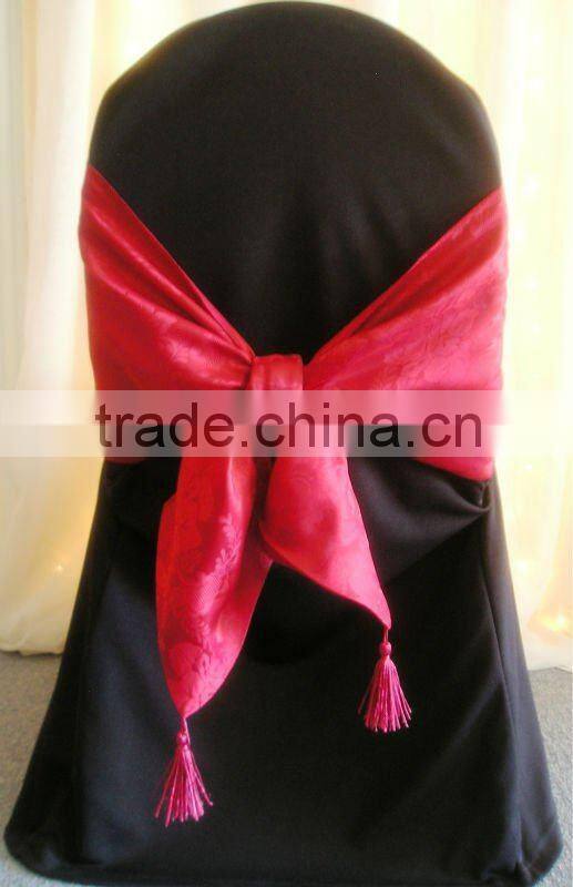 100%Polyester Luxurious Elegant Jacquard Chair Sash For Hotel/Banquet
