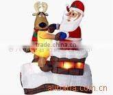 christmas santa in chimney