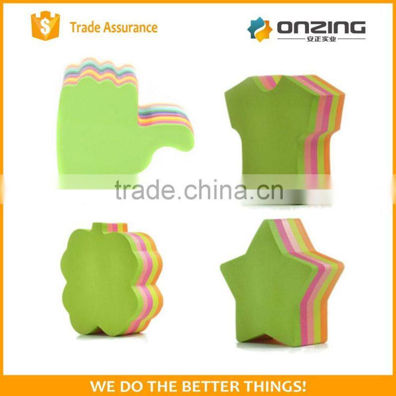 Cheap custom die cut sticky notes in different shapes