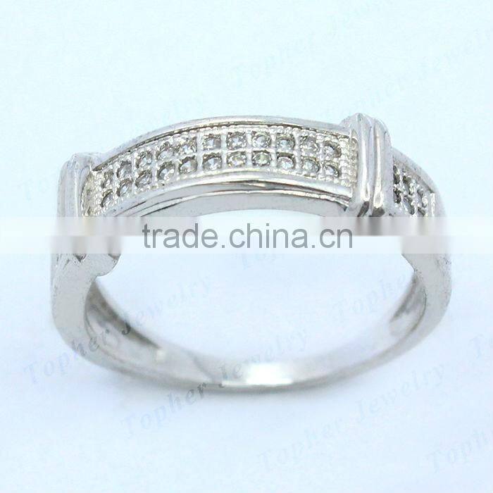 Turkish style silver jewelry gemstone ring in 925 silver rhodium plated