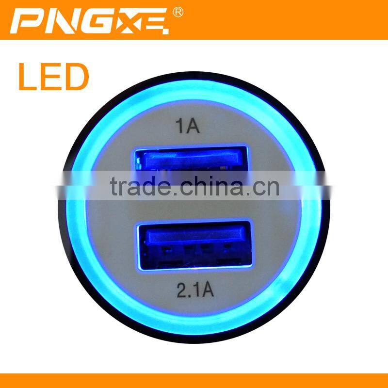 2016 PNGXE phone accessory quick charge 2.0 car charger for mobile phone dual usb car charger