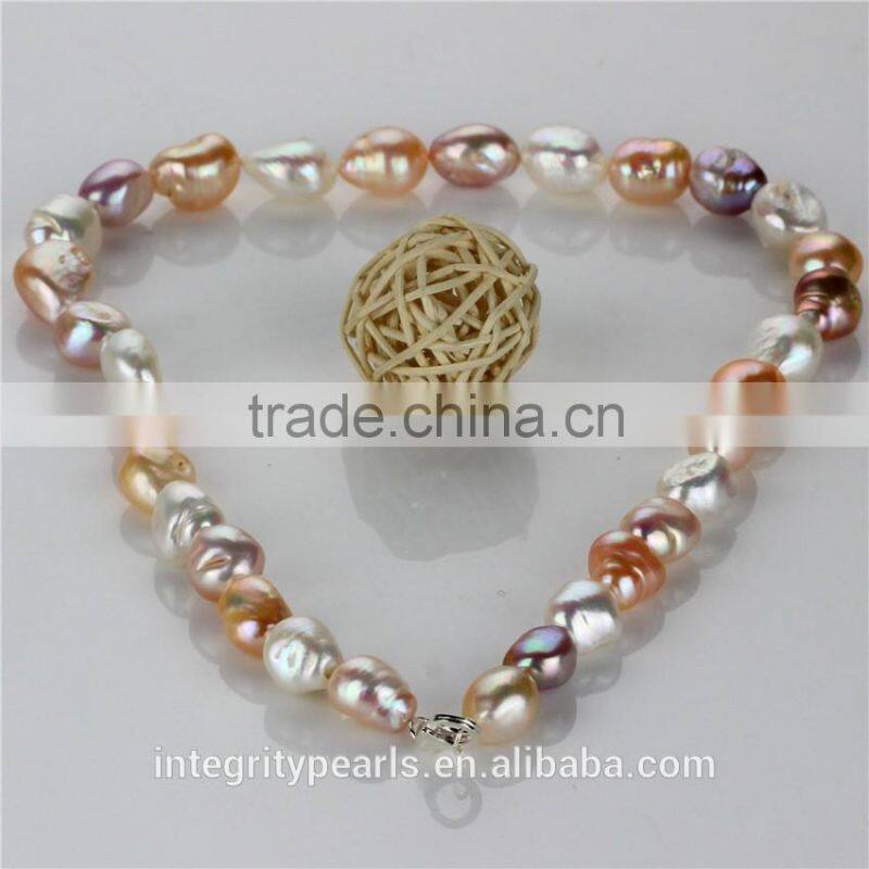 AA 12mm mixed color baroque pearl set cultured pearl set designs
