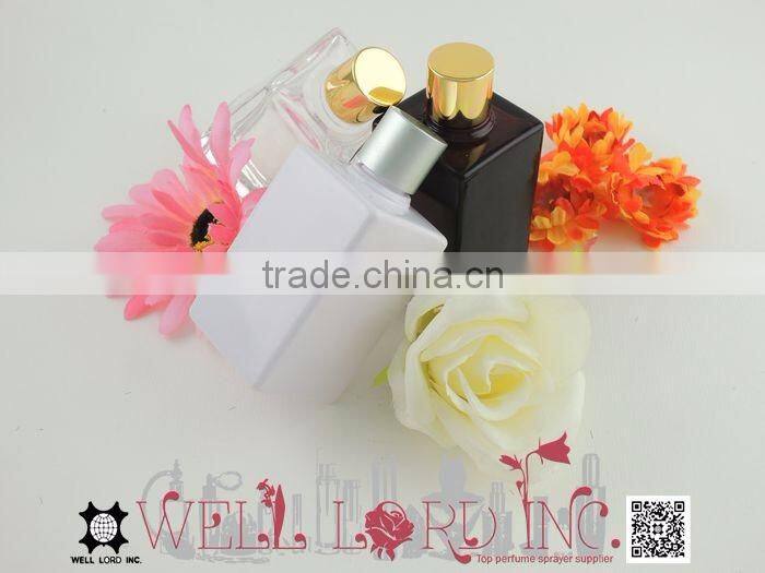 45ml for lady bright white screen printing glass bottle