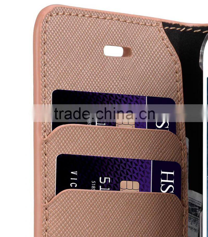 Brown Wallet MOBILE PHONE COVER PU Leather Case face cover for Apple iPhone 7 (4.7")
