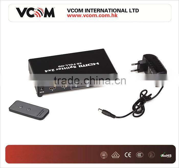 2015 New 2 in 4 Out HDMI Switch Splitter Supports 3D 1080P