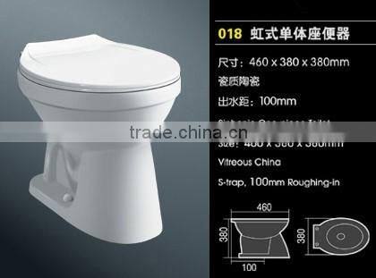 Afraic cheap toilet,economic toilet simple toilet flush by hand water saving toilet