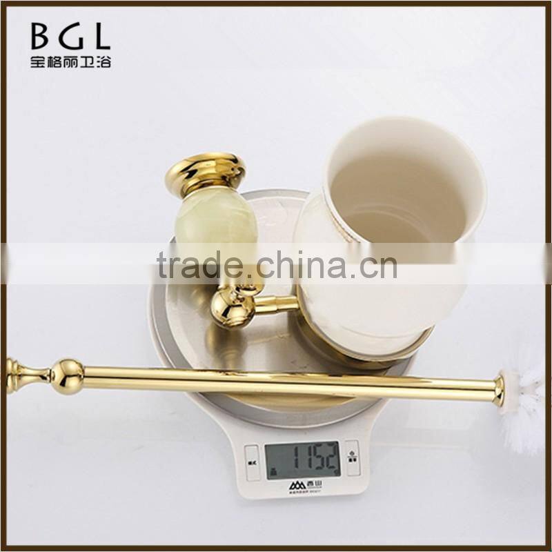 11350 high demand products zinc alloy gold bathroom accessory toilet brush holder
