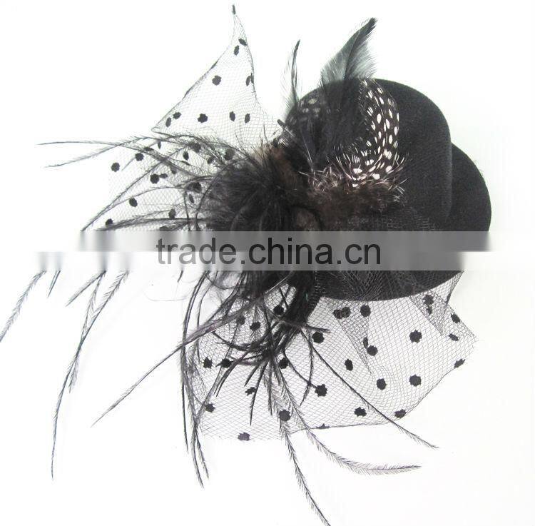 MYLOVE black feather costume hat hairpin MLXM030