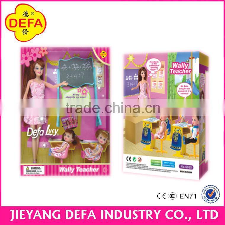 2015 Latest education doll toy teacher and students doll classroom dolls for wholesale