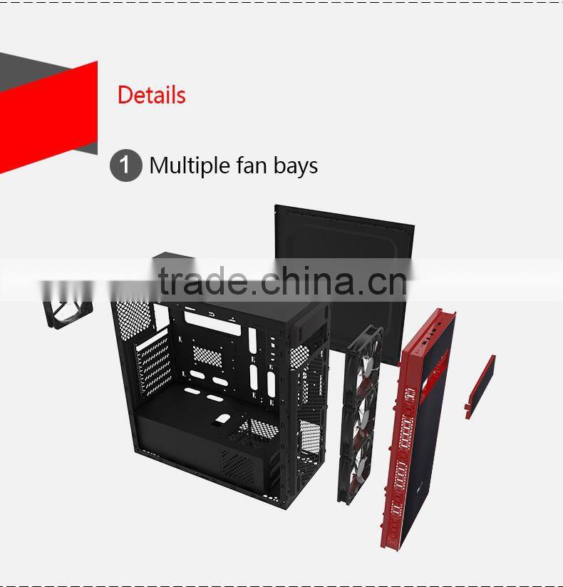 aigo Elegance 3 ATX computer case best seller red and black