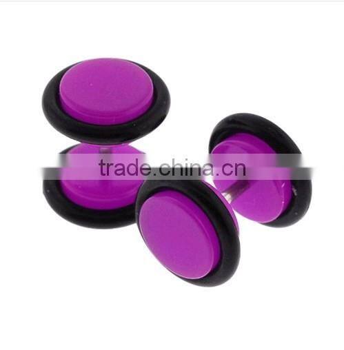 Hot Selling 316l Surgical Steel Fake Cheater Ear Gauges Stretcher Plugs fake ear plug