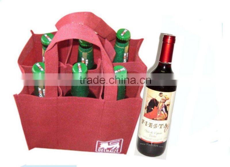 2014 new style non woven wine bottle bag