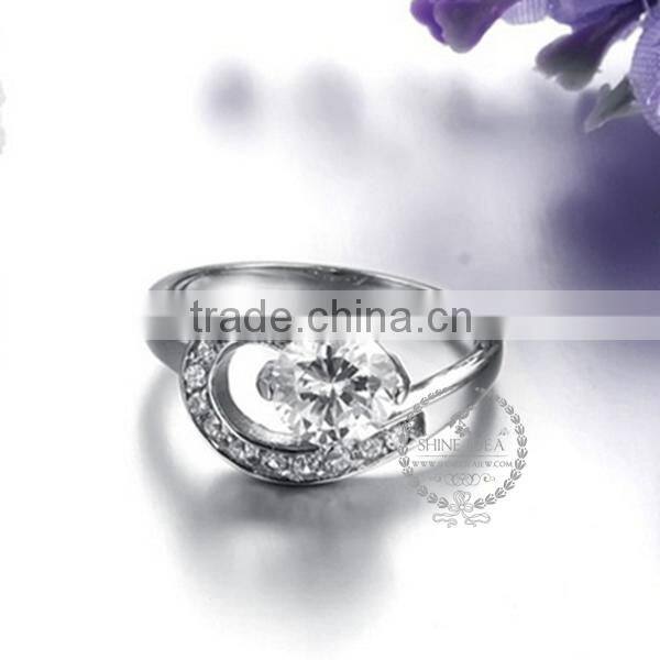 2MM Stainless steel round zircon ring fashion women ring wedding jewelry 6260480