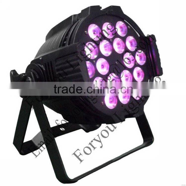18pcs 18Watt Hex Color Pro Stage Wedding Par64 Light 18pcs 18W RGBWA+UV 6in1 LED Par Can