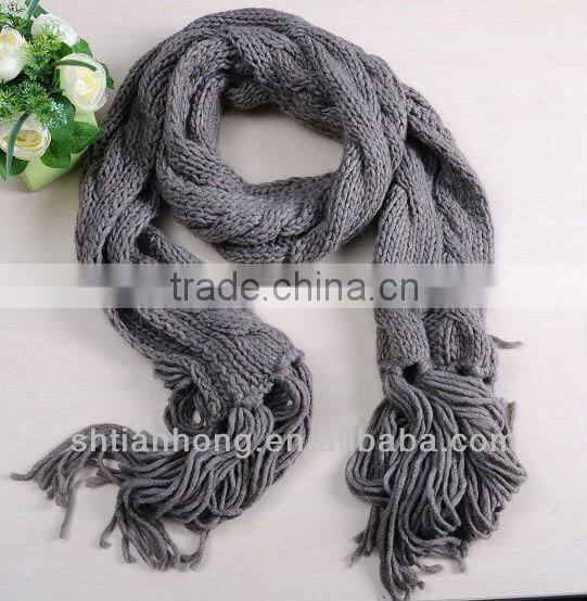 winter fashion custom knitted scarf sports