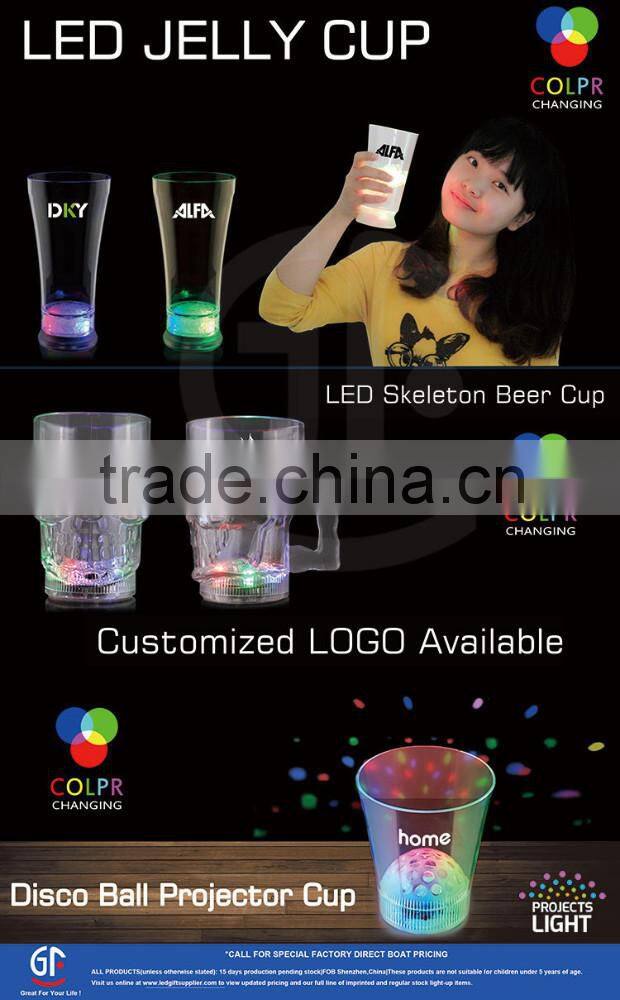 New Branded Popular Led Plastic Drinking Glasses For Restaurant