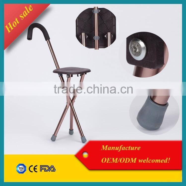 aluminum folding walker professional elderly walking stick , walking support for leg injuries