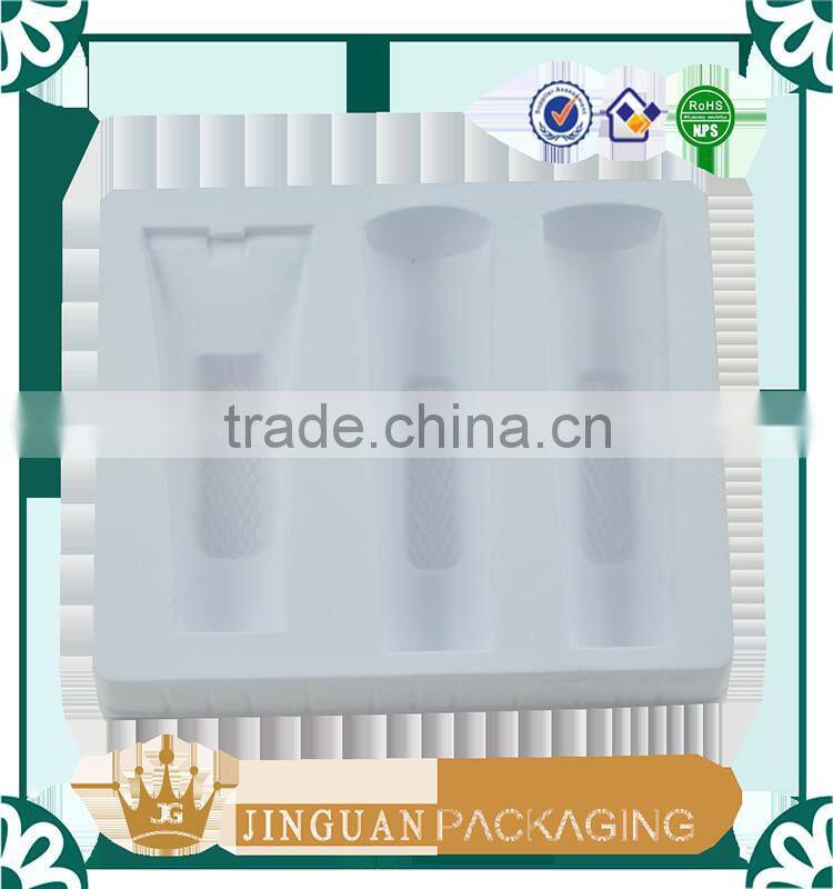 White plastic Pvc cosmetic blister tray with customized