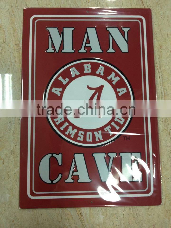 metal license embossed sign board