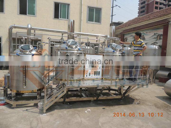 Hot sale 300l high-end skid mounted brewhouse, brew pub equipment CE/ISO 9001:2008