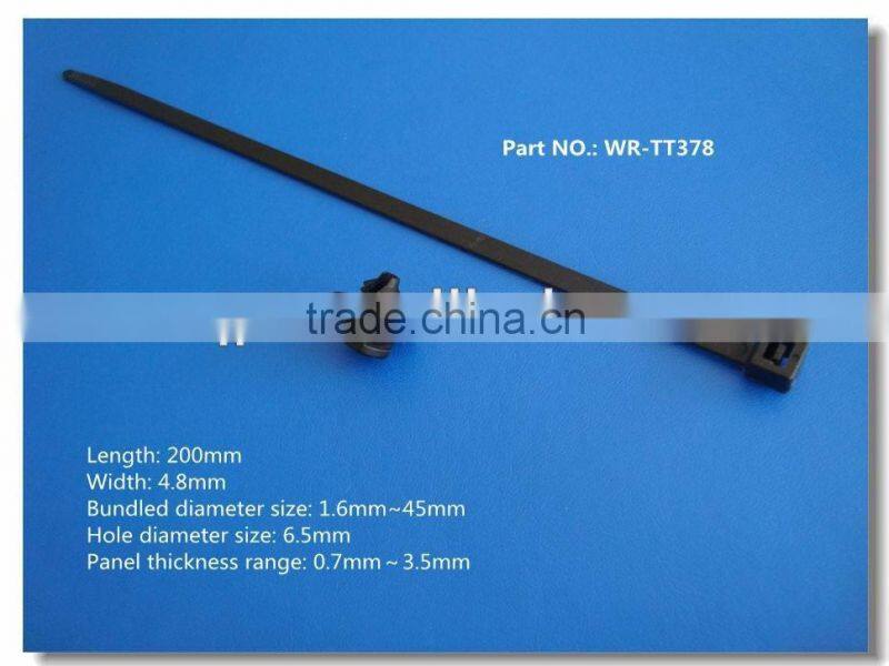 High quality High flexibility self locking nylon cable tie with clip for car