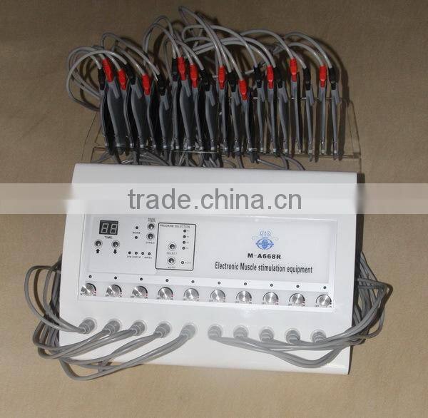 Professional fitness electrostimulation machine combining infrared slimming and electronic muscle stimulator