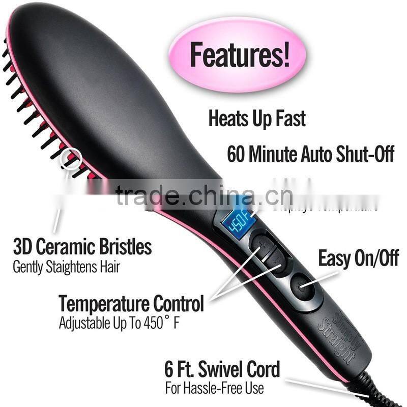 OEM manufacturer ceramic hair straightener brush