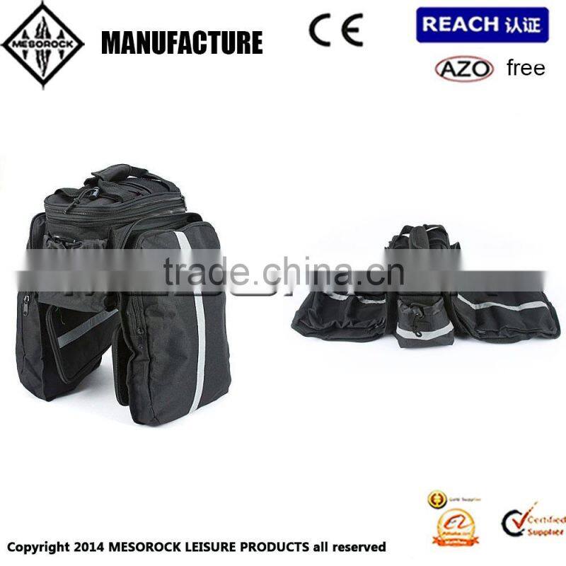 Bike Rear Tank Tour Luggage Saddle Waterproof Bags Black New