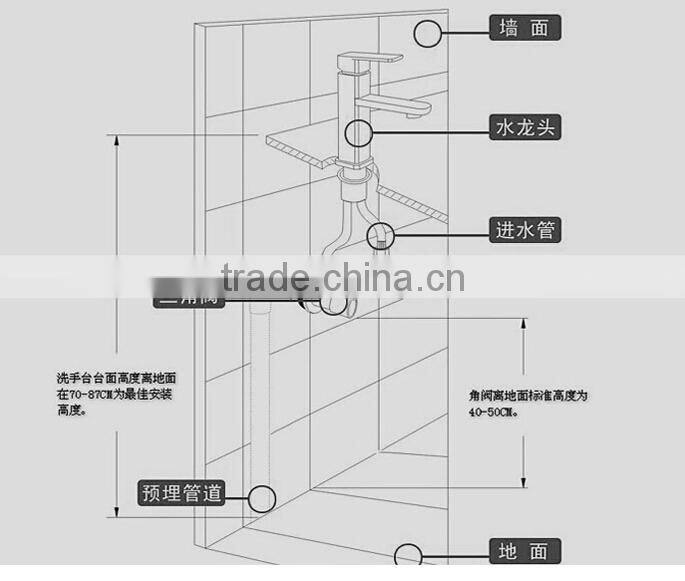 1/2-inch chrome plated brass angle valve of bathroom accessory
