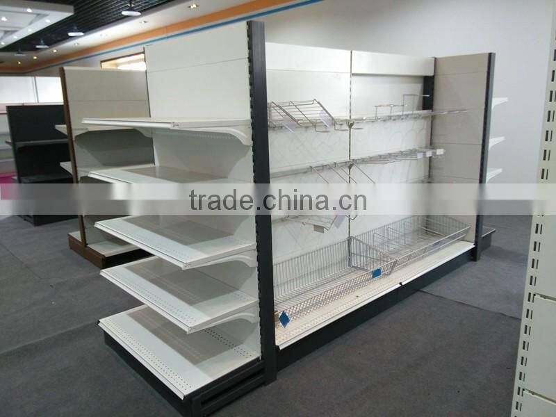 wall rack type supermarket steel display gondola shelf