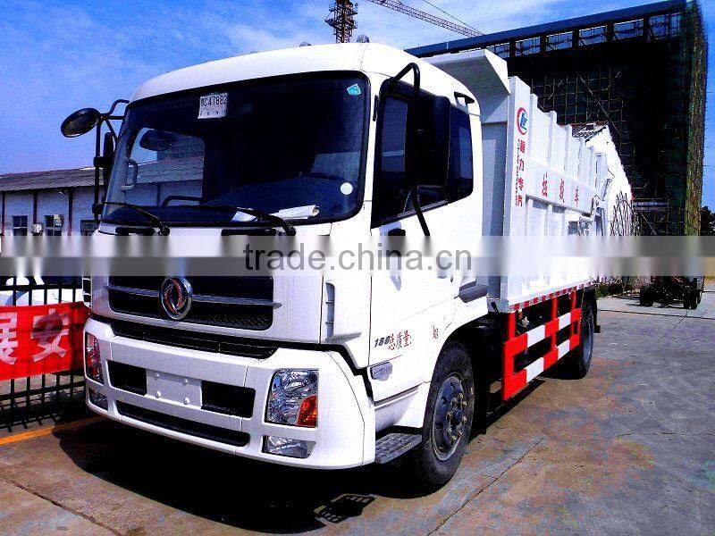 Dongfeng Tianjin garbage dump truck with capacity 14cbm