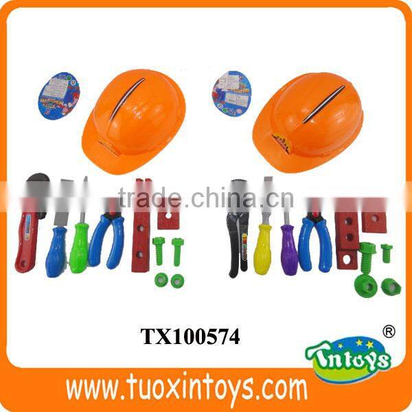 Cheap red plastic toy helmet for kids