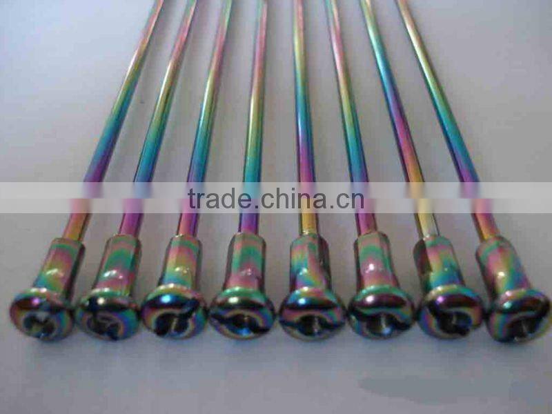 motorcycle colour titanium plated spoke and nipple