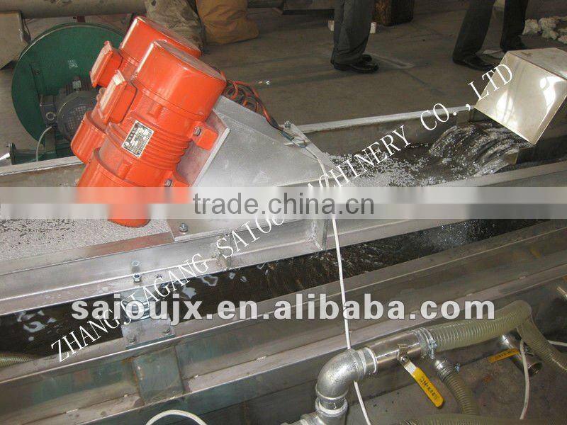 water cooling HDPE bottle flakes pelletizing plant