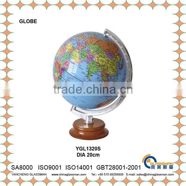 YGL1201DIA10.6cm desk office decorative world globes wooden stand