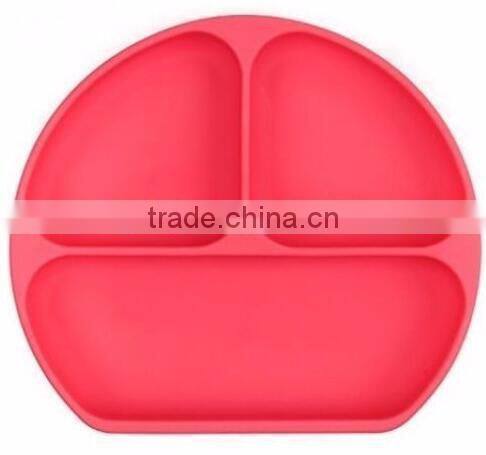 Silicone Grip Dish,Silicone Kids Strong Suction Base ,Feeding Plate