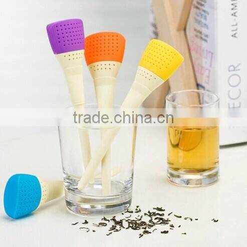 Best-selling silicone tea bags with paintbrush shape for gift