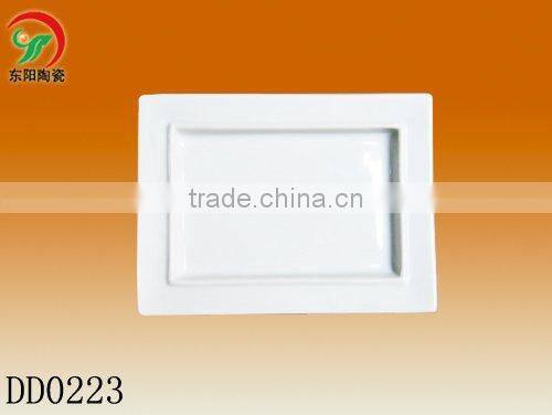 Chaozhou factory direct wholesale cheap white square ceramic bath soap dish holder
