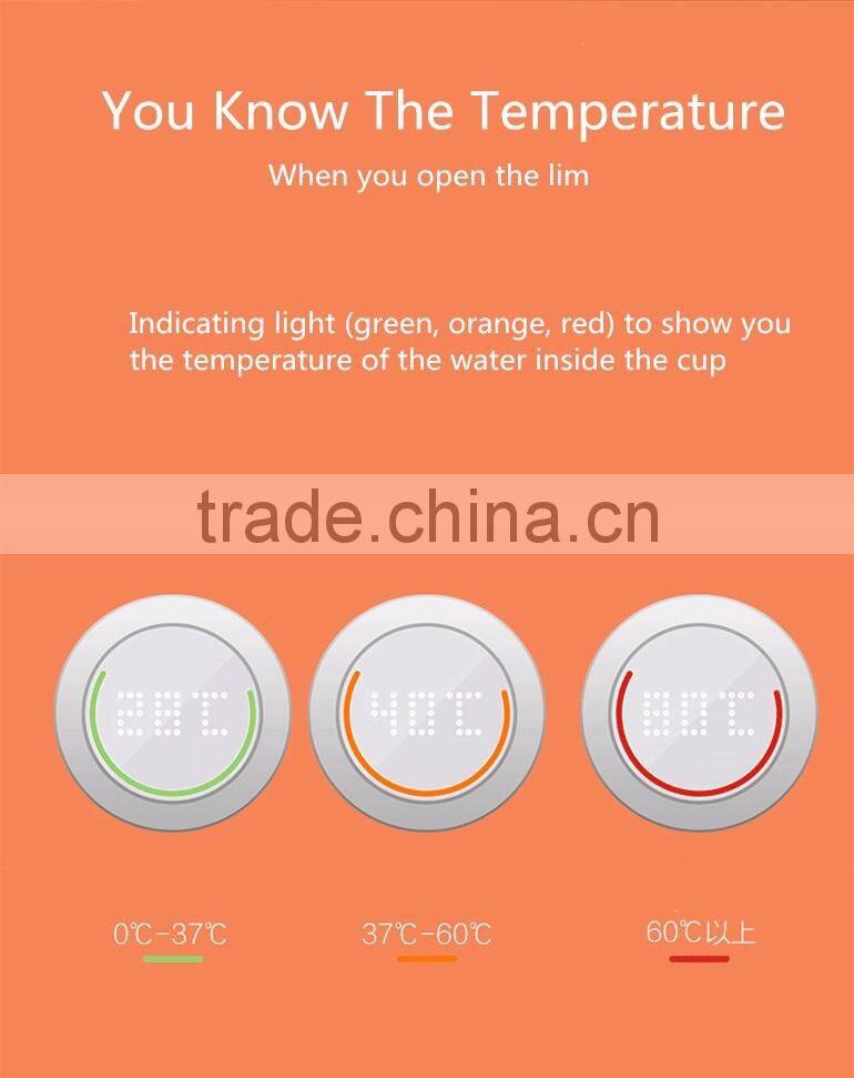 New Smart Water Vacuum Bottle with Reminder, Mobile APP Control Intelligent Outdoor Sport Water Cup For Wholesale