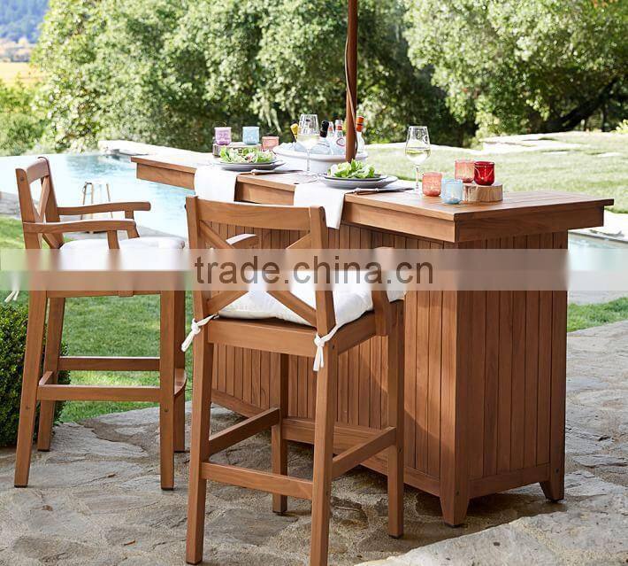 Home kitchen outdoor storage modern wood bar counter cabinet with bar stools