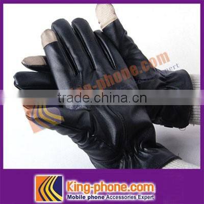 Leather touch screen gloves,touch leather gloves