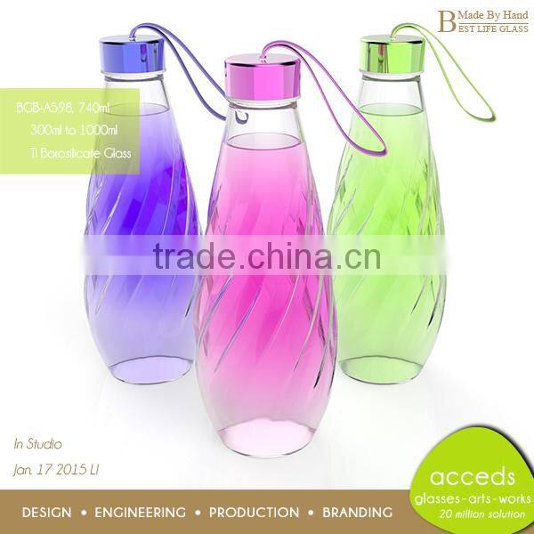 Silicon Stopper Empty High Quality Cola Glass Bottle