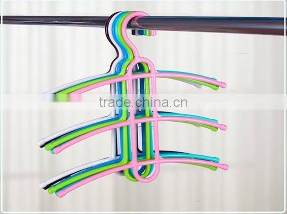 Wholesale Stock Small Order Plastic Magic Fishbone Shaped Hanger with 3layers