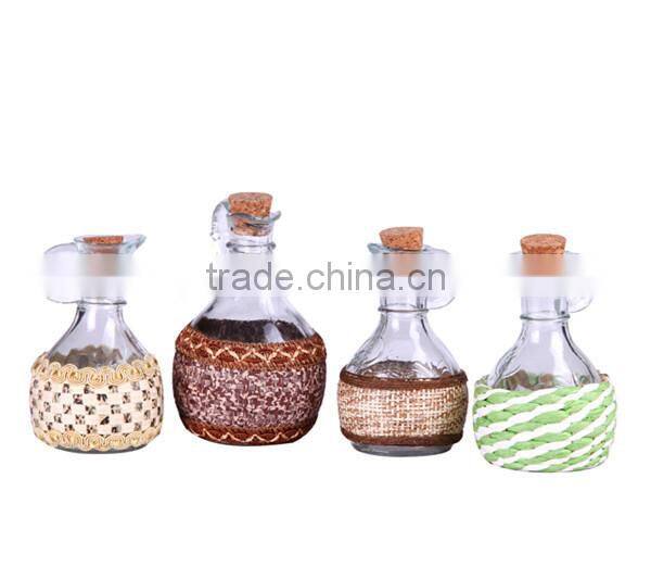 5pcs high-way glass oil and vinegar bottle with metal stand